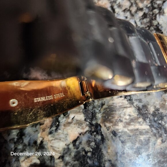 Michael Kors Matte Black Chronograph Wristwatch Style MK5191 BRAND NEW BATTERY - Picture 10 of 17